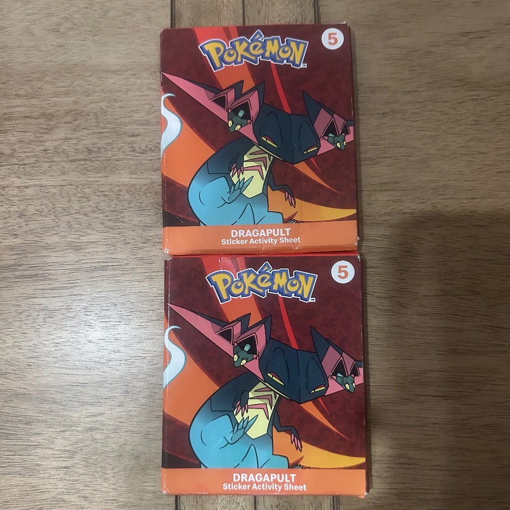 McDonald’s Pokemon Dragapult Sticker Activity Sheet Happy Meal Toys With cards